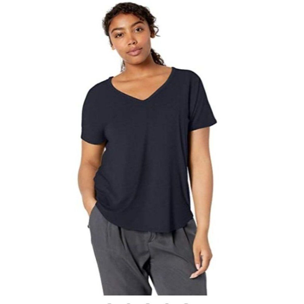 Daily Ritual Women's Jersey Short-Sleeve V-Neck Lo